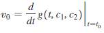 Integrate the equation dx / dt = -gt + gt0