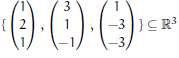 Find a basis for the span of each set.(a) {(1