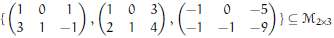 Find a basis for the span of each set.(a) {(1