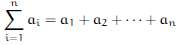 Recall the notation for the sum of the sequence of