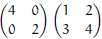 Predict the result of each multiplication by a diagonal matrix,