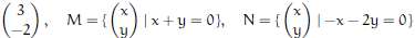 Project the vectors into M along N.
(a)
(b)
(c)