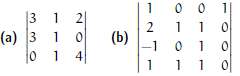 Use Gauss's Method to find each determinant.