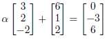 Solve the given vector equation for Î±, or explain why