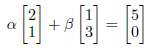 Find Î± and Î² that solve the vector equation.