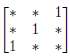 Consider the following sets of 3Ã—3 matrices, where the symbol