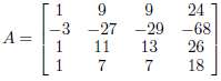 Determine if the matrix A below is diagonalizable. If the