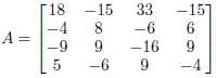 The matrix A below has Î» = 2 as an