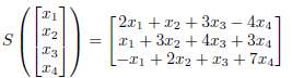 The linear transformation S: C4 †’ C3 is not surjective.
