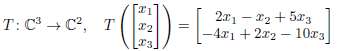 Define the linear transformation
Find a basis for the range of