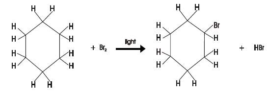 If you have been able to leave the bromine-cyclohexane and