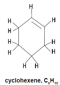 Write down the structure of cyclohexene. Explain whether the compound
