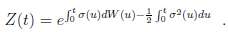 Let Ïƒ(t) be a deterministic function such that
Consider the process
Use