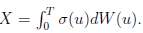 Let Ïƒ(t) be a deterministic function such that
Consider the process
Use