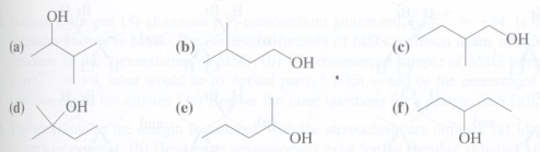 Draw either one of the enantiomers for each chiral molecule