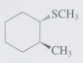 Propose two syntheses of trnas-1-methyl-2-(methylthio)cyclohexane (shown in the margin), beginning