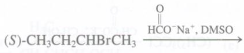Two substitution reactions of (S)-2-bromobutane are shown here. Show their