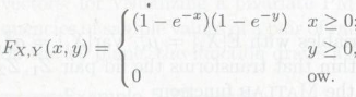 Random variable X and Y have the joint CDF
(a) what