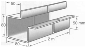 The following figure shows a sheet-metal part made of steel:
Discuss