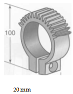 The part shown in the following figure is a carbon-steel