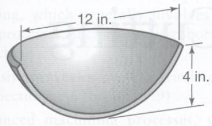 The accompanying figure shows a parabolic profile that will define