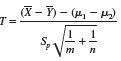 Consider the pooled t variable
which has a t distribution with