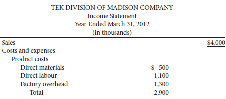 The Madison Company purchased the Tek Company three years ago.
