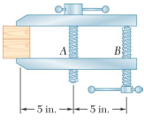 The vise shown consists of two members connected by two
