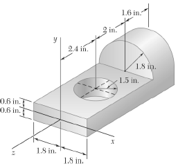 Determine the mass moment of inertia of the steel machine