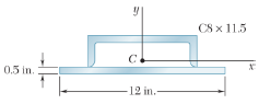 A channel and a plate are welded together as shown