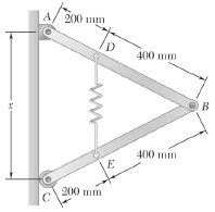 Two 5-kg bars AB and BC are connected by a