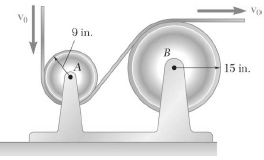 A plastic film moves over two drums. During a 4-s