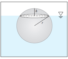Use Archimedes' principle to develop a steady-state force balance for