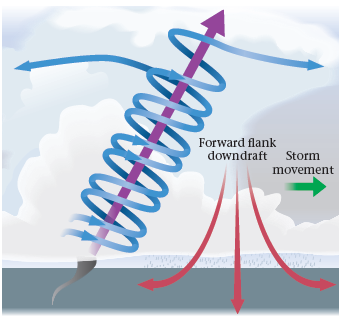 Forward flank downdraft Storm movement 