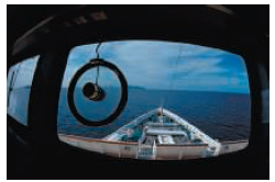 Large ships often have circular structures in their windshields, as
