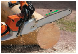 A chainsaw is shown in FIGURE 10-27. When the saw