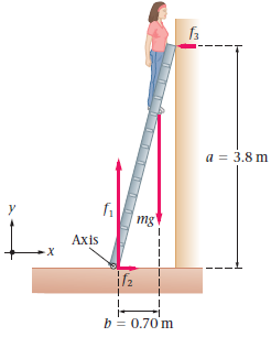 a = 3.8 m mg Axis х b = 0.70 m 