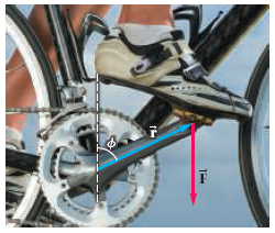 At one position during its cycle, the foot pushes straight