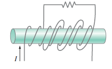 A coil with 190 turns, a radius of 5.0 cm,
