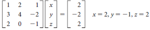 Substitute the given values of x, y, and z into