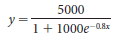 5000 y = 1+ 1000е 0Rх 
