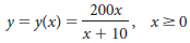 200x y= y(x) = x + 10 