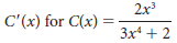 2х С (х) for C(x) Зx4 + 2 