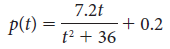 7.2t p(t): + 0.2 t² + 36 