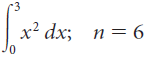 -3 x² dx; n= 6 