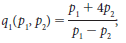 P, + 4p, P1- P2 4,(P, P,) = 