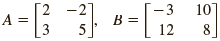 If possible, find AB and state the dimension of the