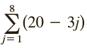 E(20 – 3j) j=1 