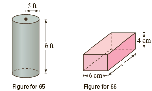 1. The surface area S of the circular cylinder shown