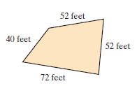 52 feet 40 feet 52 feet 72 feet 